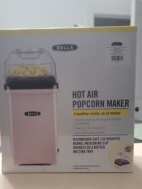 BELLA Hot Air Popcorn Maker in Light Pink